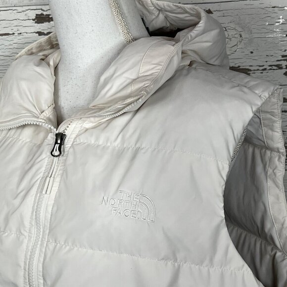 NORTH FACE Womens Hydrenalite Hooded Down Vest Gardenia White XL EUC NF0A833C - Picture 2 of 7